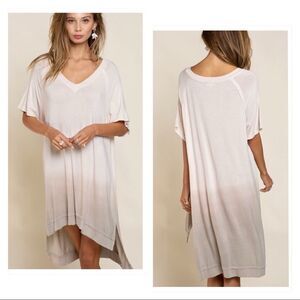 𝅺OMBRE hand dip die Tunic - Dress with raw seam line detail,